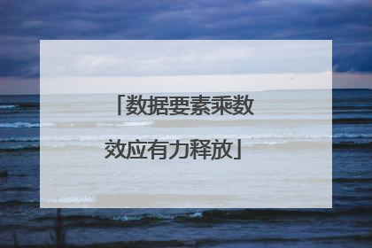 数据要素乘数效应有力释放