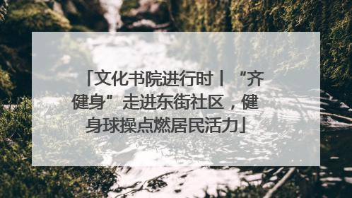 文化书院进行时丨“齐健身”走进东街社区，健身球操点燃居民活力