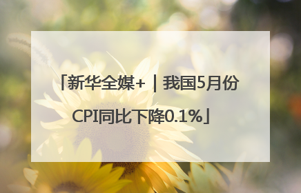 新华全媒+｜我国5月份CPI同比下降0.1%