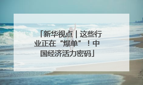 新华视点｜这些行业正在“爆单”！中国经济活力密码