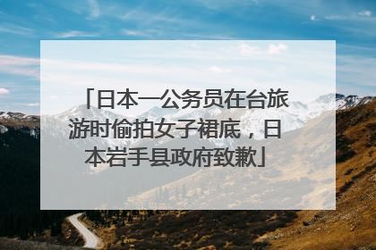 日本一公务员在台旅游时偷拍女子裙底，日本岩手县政府致歉