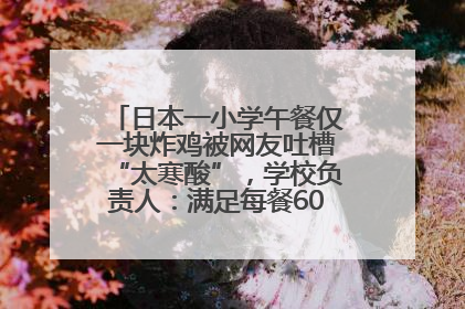 日本一小学午餐仅一块炸鸡被网友吐槽“太寒酸”，学校负责人：满足每餐600千卡的标准