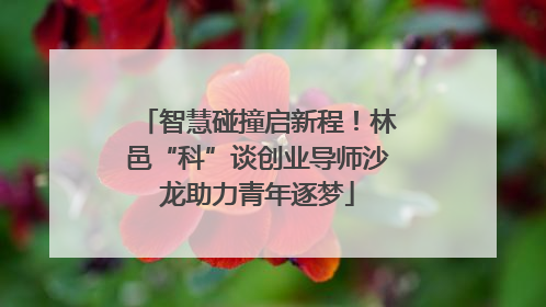智慧碰撞启新程！林邑“科”谈创业导师沙龙助力青年逐梦