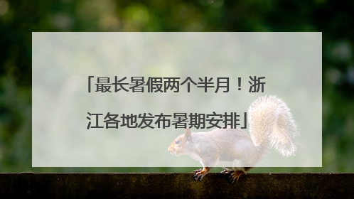 最长暑假两个半月！浙江各地发布暑期安排