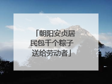 朝阳安贞居民包千个粽子送给劳动者