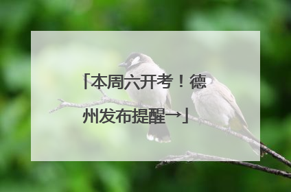 本周六开考！德州发布提醒→