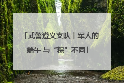 武警遵义支队︱军人的端午 与“粽”不同