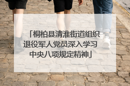 桐柏县清淮街道组织退役军人党员深入学习中央八项规定精神