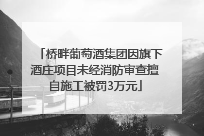 桥畔葡萄酒集团因旗下酒庄项目未经消防审查擅自施工被罚3万元