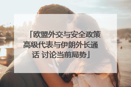 欧盟外交与安全政策高级代表与伊朗外长通话 讨论当前局势