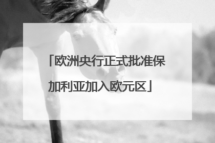 欧洲央行正式批准保加利亚加入欧元区