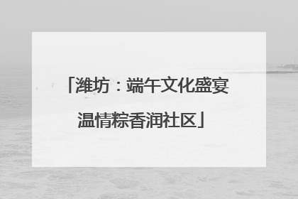 潍坊：端午文化盛宴 温情粽香润社区
