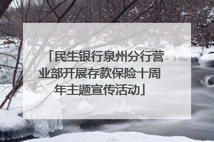 民生银行泉州分行营业部开展存款保险十周年主题宣传活动