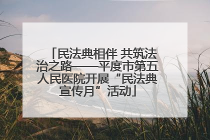 民法典相伴 共筑法治之路——平度市第五人民医院开展“民法典宣传月”活动