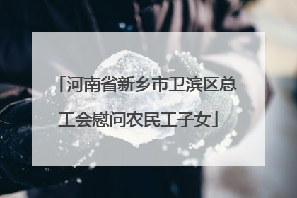 河南省新乡市卫滨区总工会慰问农民工子女
