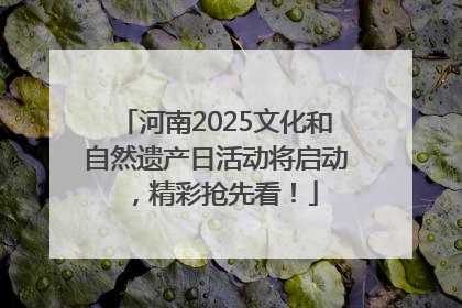 河南2025文化和自然遗产日活动将启动，精彩抢先看！
