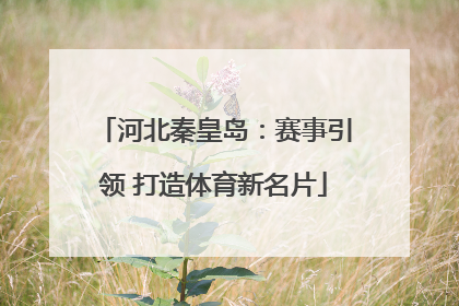河北秦皇岛：赛事引领 打造体育新名片