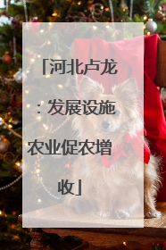 河北卢龙：发展设施农业促农增收
