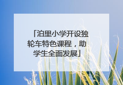 泊里小学开设独轮车特色课程，助学生全面发展