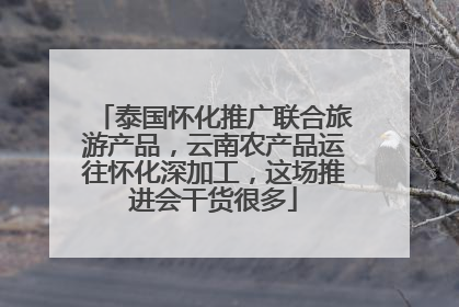 泰国怀化推广联合旅游产品，云南农产品运往怀化深加工，这场推进会干货很多