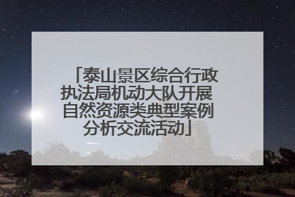 泰山景区综合行政执法局机动大队开展自然资源类典型案例分析交流活动