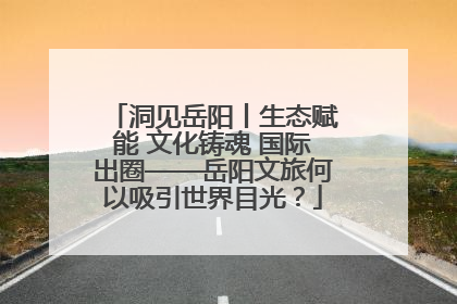 洞见岳阳丨生态赋能 文化铸魂 国际出圈——岳阳文旅何以吸引世界目光？