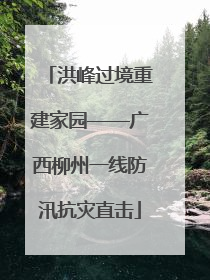 洪峰过境重建家园——广西柳州一线防汛抗灾直击