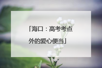 海口：高考考点外的爱心便当