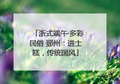 浙式端午·多彩民俗 鄞州：进士糕，传统国风