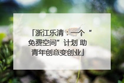 浙江乐清：一个“免费空间”计划 助青年创意变创业