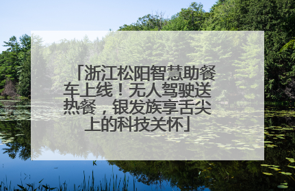 浙江松阳智慧助餐车上线！无人驾驶送热餐，银发族享舌尖上的科技关怀