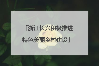 浙江长兴积极推进特色美丽乡村建设