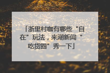 浙里村咖有哪些“自在”玩法，来潮新闻“吃货圈”秀一下