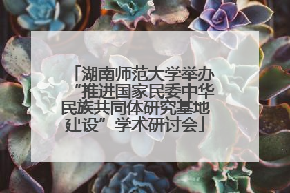 湖南师范大学举办“推进国家民委中华民族共同体研究基地建设”学术研讨会