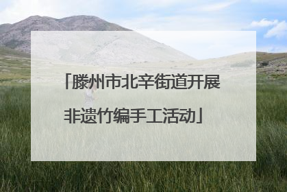滕州市北辛街道开展非遗竹编手工活动