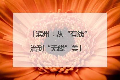 滨州：从“有线”治到“无线”美