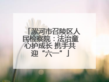 漯河市召陵区人民检察院：法治童心护成长 携手共迎“六一”
