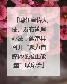 聘任宣传大使、发布管理办法，延津县召开“聚力自媒体弘扬正能量”联席会