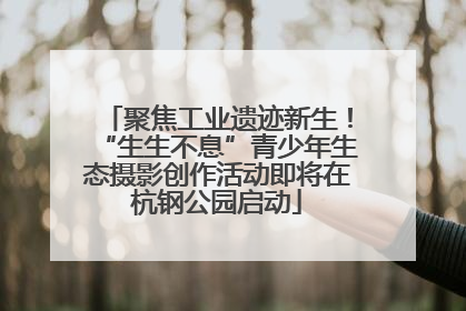 聚焦工业遗迹新生！“生生不息”青少年生态摄影创作活动即将在杭钢公园启动