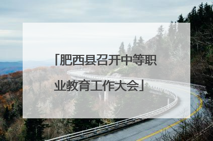 肥西县召开中等职业教育工作大会