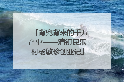 背兜背来的千万产业——清镇民乐村杨敏珍创业记