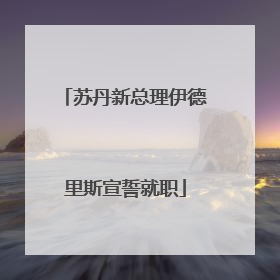 苏丹新总理伊德里斯宣誓就职