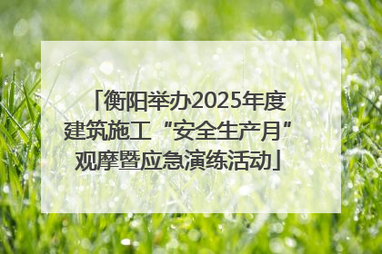 衡阳举办2025年度建筑施工“安全生产月”观摩暨应急演练活动