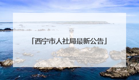 西宁市人社局最新公告