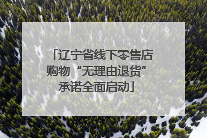 辽宁省线下零售店购物“无理由退货”承诺全面启动