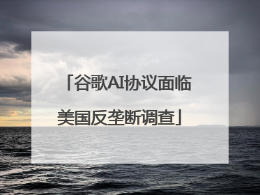 谷歌AI协议面临美国反垄断调查