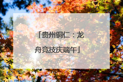 贵州铜仁：龙舟竞技庆端午