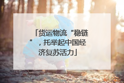 货运物流“稳链”，托举起中国经济复苏活力
