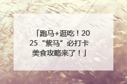 跑马+逛吃！2025“紫马”必打卡美食攻略来了！