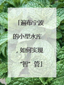 遍布宁波的小型水库，如何实现“智”管